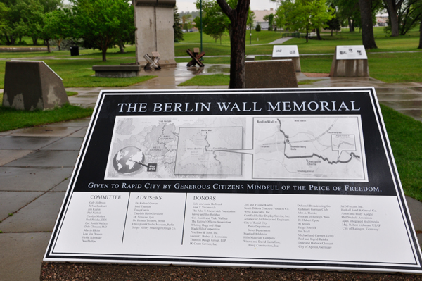 sign about the Berlin Wall Memorial